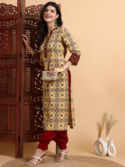Hand Block Ajrak Print Kurta