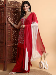 Hand Crafted chikankari Bakhiya Sharara set