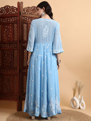 Hand Crafted Chinakari Kalidar kurta Set