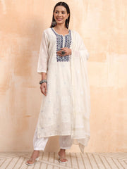 Chanderi Zardosi Highlighted Kurta Set