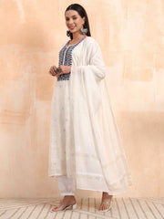 Chanderi Zardosi Highlighted Kurta Set