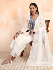 Chanderi Zardosi Highlighted Kurta Set