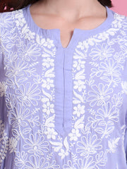 Women Chikankari Hand Crafted Kurta KU007