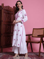 "Sufiza" Chikankari White Color Kurta