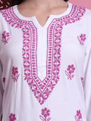 "Sufiza" Chikankari White Color Kurta
