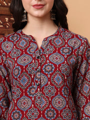 Hand Block Ajrak Printed Kurta S2004