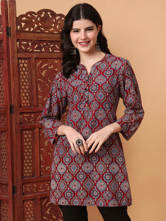 Hand Block Ajrak Printed Kurta S2004