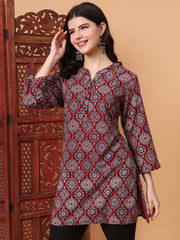 Hand Block Ajrak Printed Kurta S2004