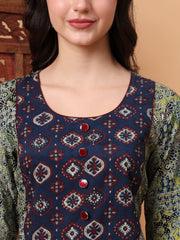 Hand Block Green Kurta S2005