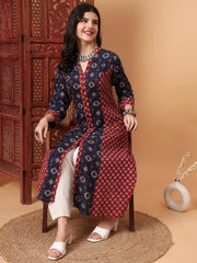 Hand Block Vegetable Prints Kalidar Kurta S2001