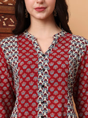 Hand Block Vegetable Prints Kalidar Kurta   S2001-A