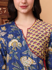 Hand Block Bagru Prints Maxi Dress S2K101