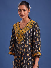 Chikankari Co-Ord Set with Katha and Block Print