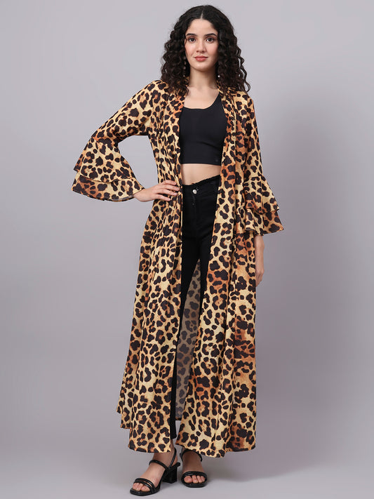 Brown With Leopard Print S5001