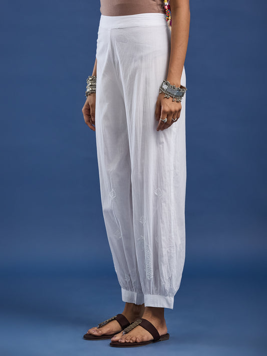 Afgani Style Cotton Chikankari Plazzo