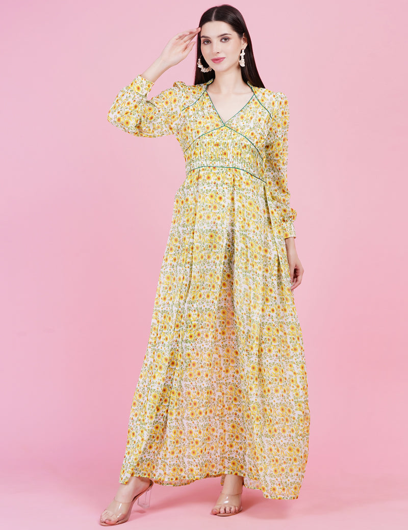 Georgette Digital Printed Gown - Sufiza Lifestyle