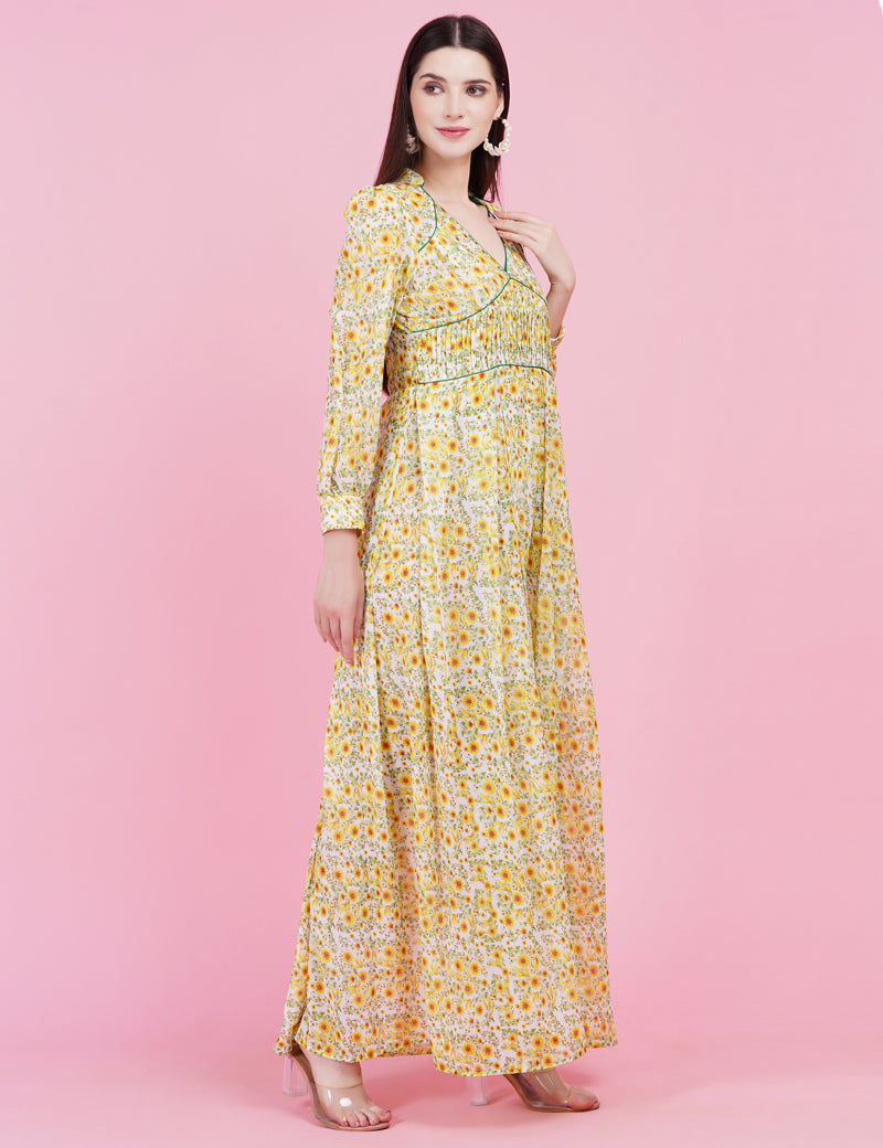 Georgette Digital Printed Gown - Sufiza Lifestyle