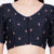 Raw Silk Hand Embroided  Black Color Blouse