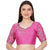 Raw SIlk Hand Embroided Pink Color Blouse