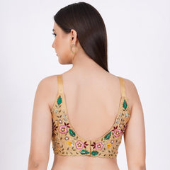 Tapeta Silk Golden  Hand Embroided Blouse - Sufiza Lifestyle