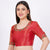 Banarsi Silk Red Color Hand Embroided  Blouse