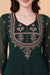 Dark Green Zardosi Hand Work Full Length dress with Maroon Dupatta