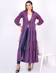 Double Georgette Chikankari Shrug - Sufiza Lifestyle