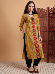 Hand Block Prints White Ajrak Print Zardosi Embroidery Kurta
