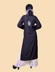 Modal Cotton Black Chikankari Kurta - Sufiza Lifestyle