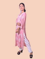 Modal Cotton Chikankari Kurta