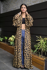 Georgette leopard Printed Shrug