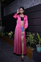 Gaji Silk Pink Digital Printed