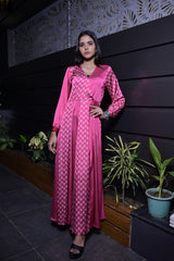 Gaji Silk Pink Digital Printed