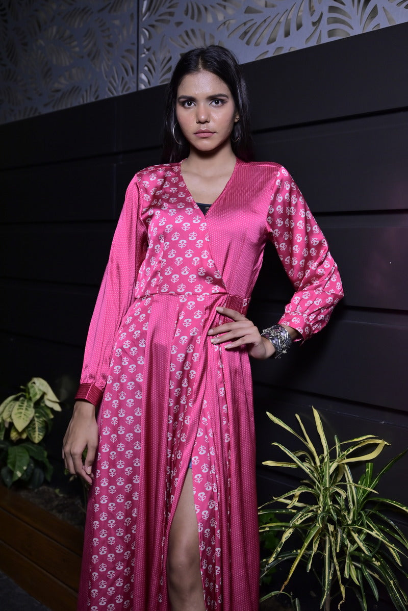 Gaji Silk Pink Digital Printed