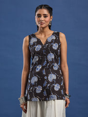 Women Hand Block Print Kurti , 100% Cotton Breathable fabric, Style with Plazzo, Denim and Skirt.