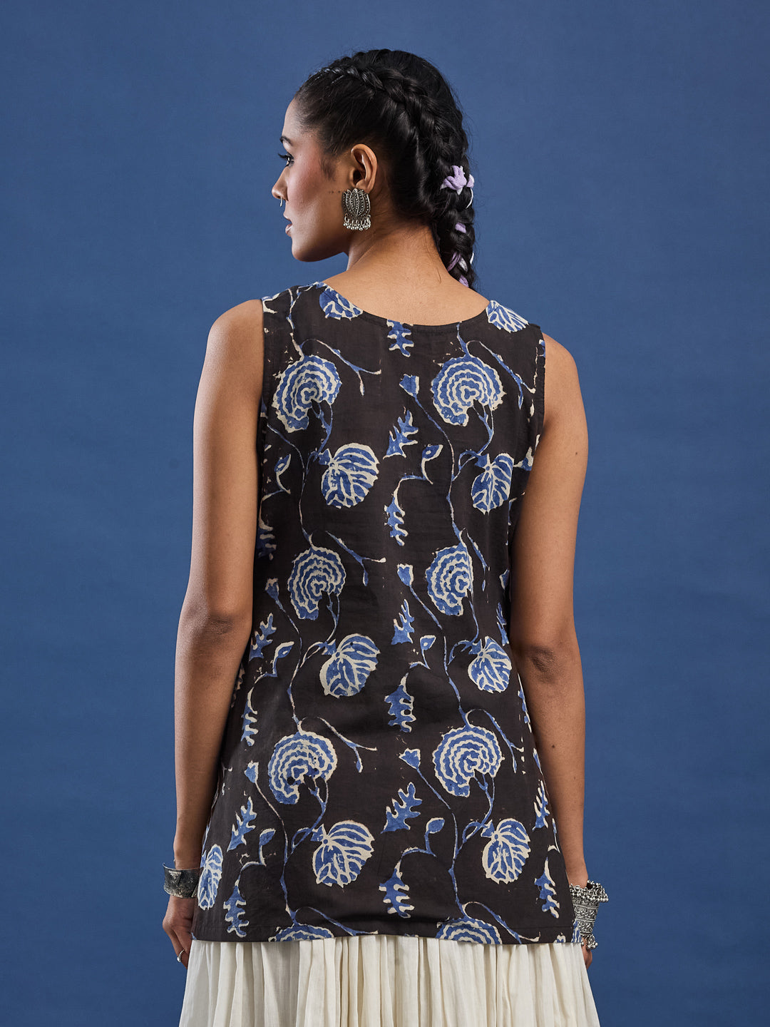 Women Hand Block Print Kurti , 100% Cotton Breathable fabric, Style with Plazzo, Denim and Skirt.