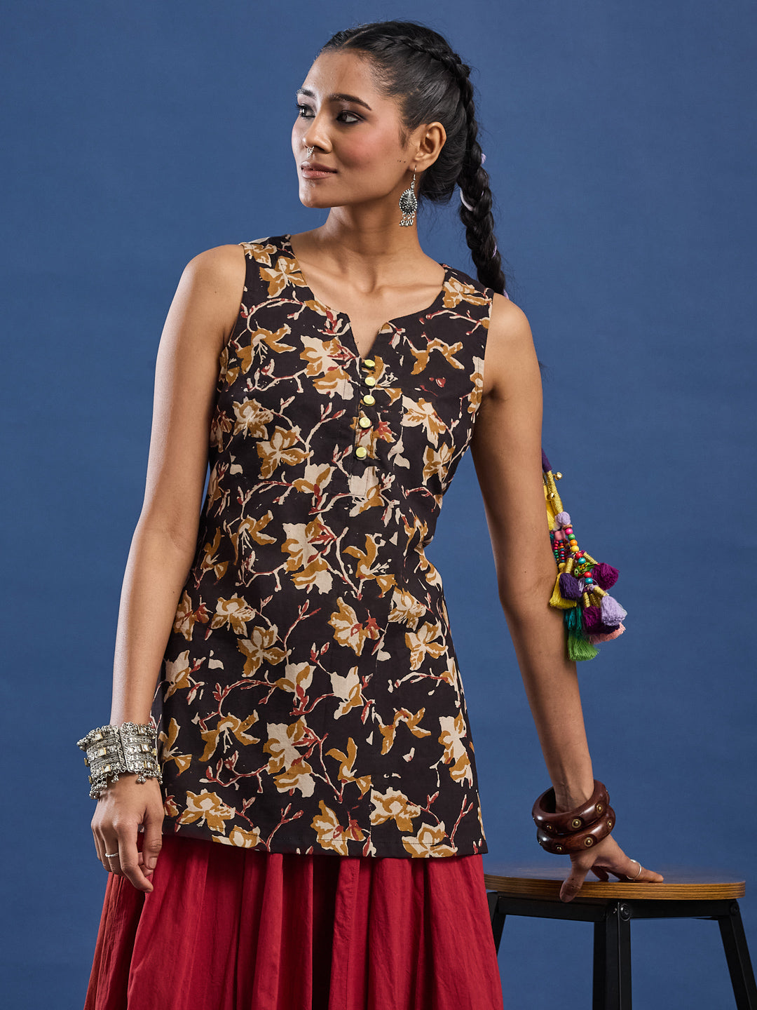 Women Wear Short Kurti, Hand Blcok Print Kurti, Short Kurti, Bagru Print Kurti