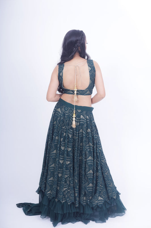 Hartalika sequence work lehenga set - Sufiza Lifestyle