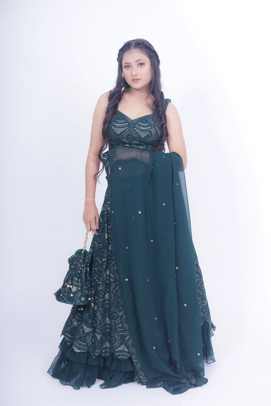 Hartalika sequence work lehenga set - Sufiza Lifestyle