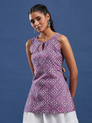 Hand Block Bagru Print Kurti-BPKU019