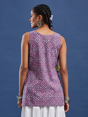 Hand Block Bagru Print Kurti-BPKU019