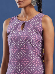 Hand Block Bagru Print Kurti-BPKU019