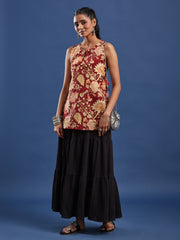 Hand Block Bagru Print Kurti-BPKU017