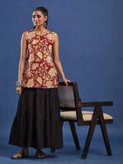 Hand Block Bagru Print Kurti-BPKU017
