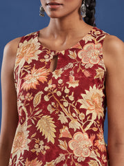 Hand Block Bagru Print Kurti-BPKU017