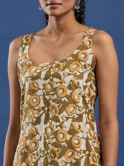 Hand Block Print Sleevless Short Women Wear Kurti - BPKU012