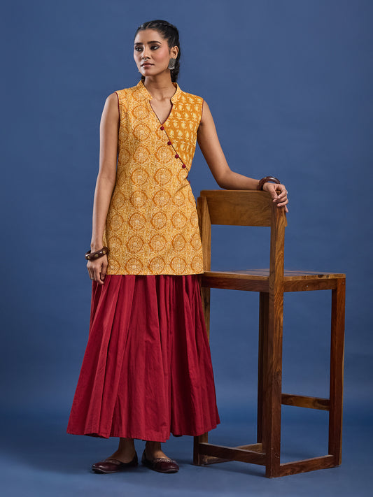 Katha Hand Block Print Kurti-BPKU013