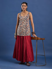Hand Block Print Women Short Kurti-BPKU011