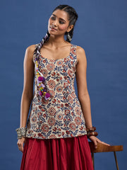 Hand Block Print Women Short Kurti-BPKU011