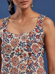 Hand Block Print Women Short Kurti-BPKU011